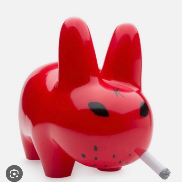 Kid Robot Frank Kozik Smorkin Rabbit Glossy Red Vinyl 10